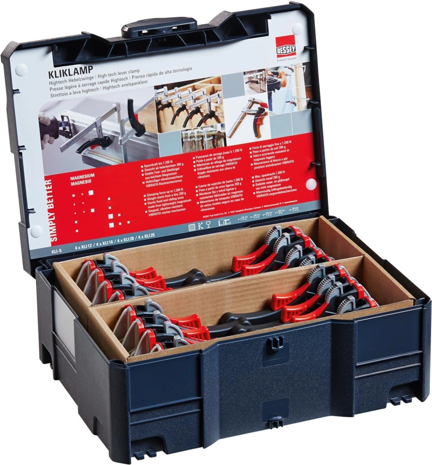 Bessey KLI-S KliKlamp 16-delige Lijmklemmenset in T-Loc
