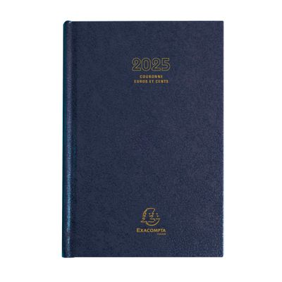 Agenda Couronne Euro et cents - 1 jour par page - 11 x 17 cm - disponible dans différentes couleurs - Exacompta