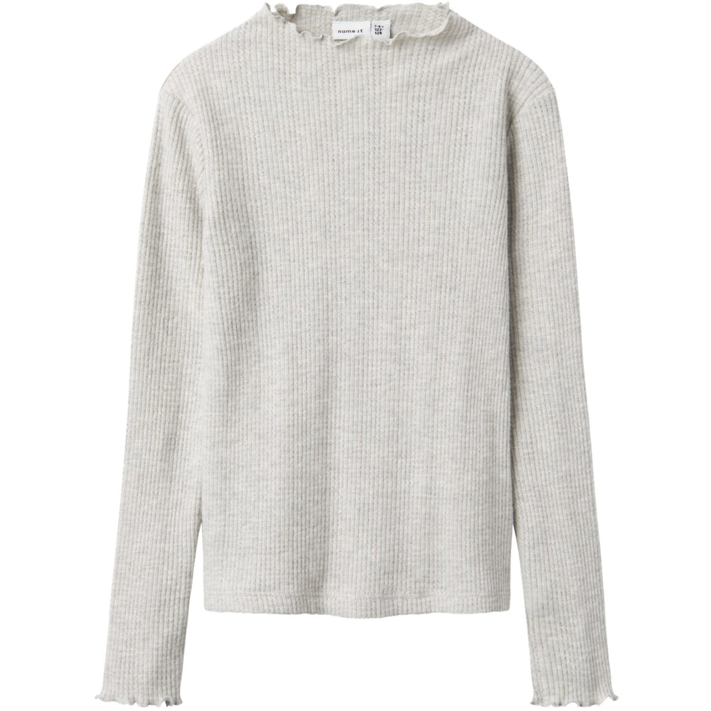 Køb Name It Light Grey Melange Tulpu Bluse