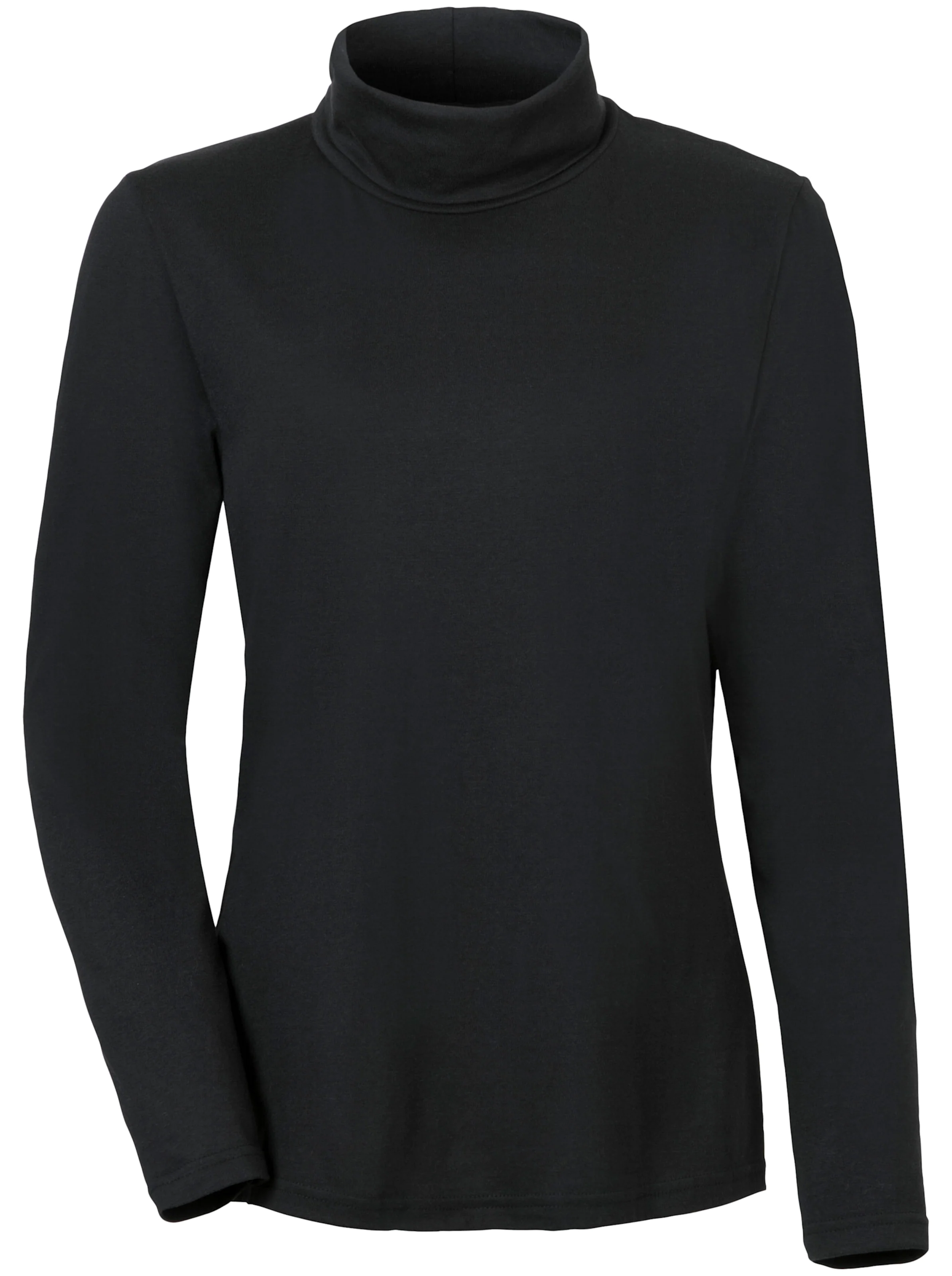 Rollkragenshirt in schwarz