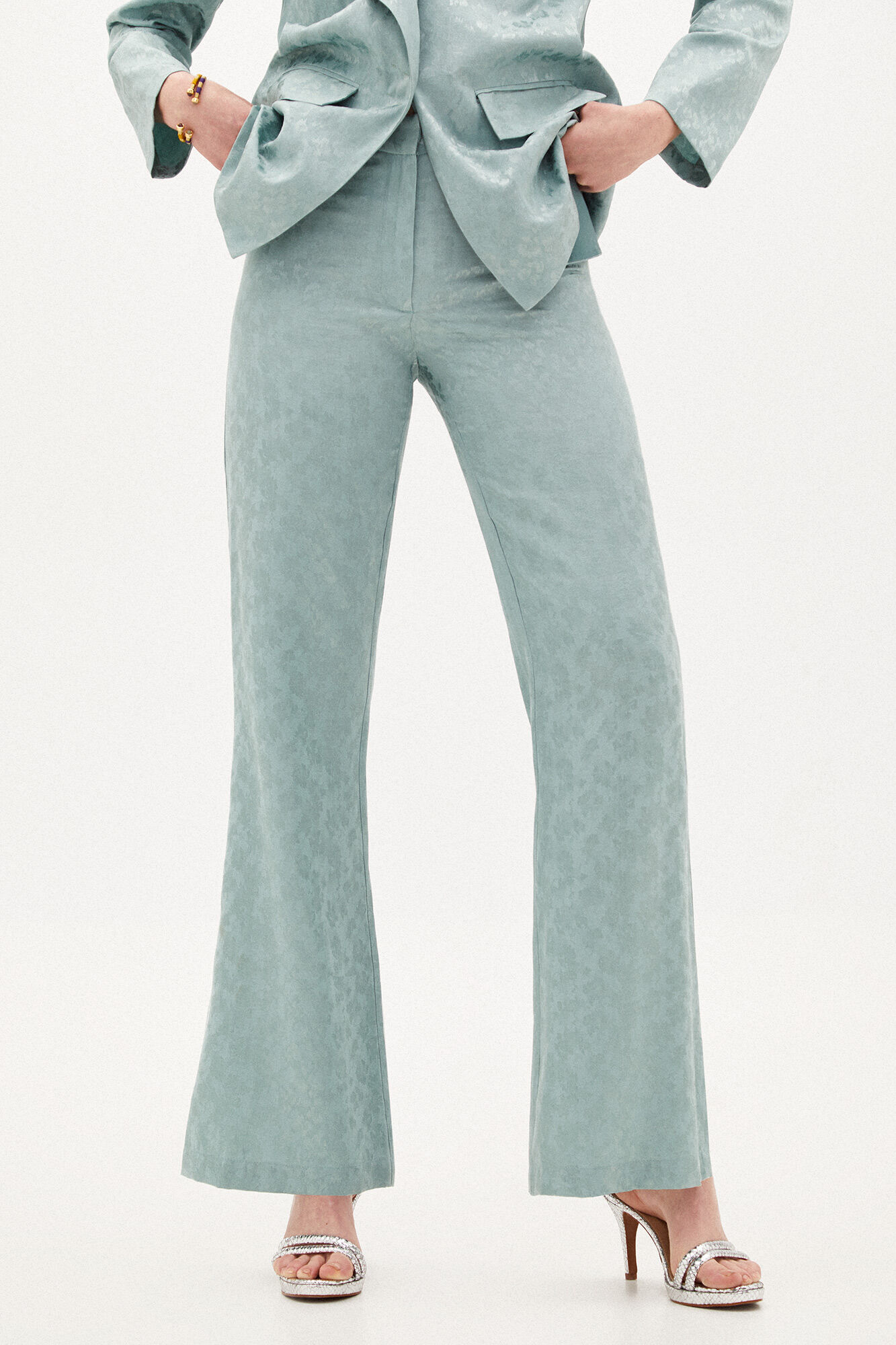 Calças de fato Vera Jacquard - Azul