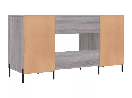 Bureau sonoma gris 140x50x75 cm bois d'ingénierie