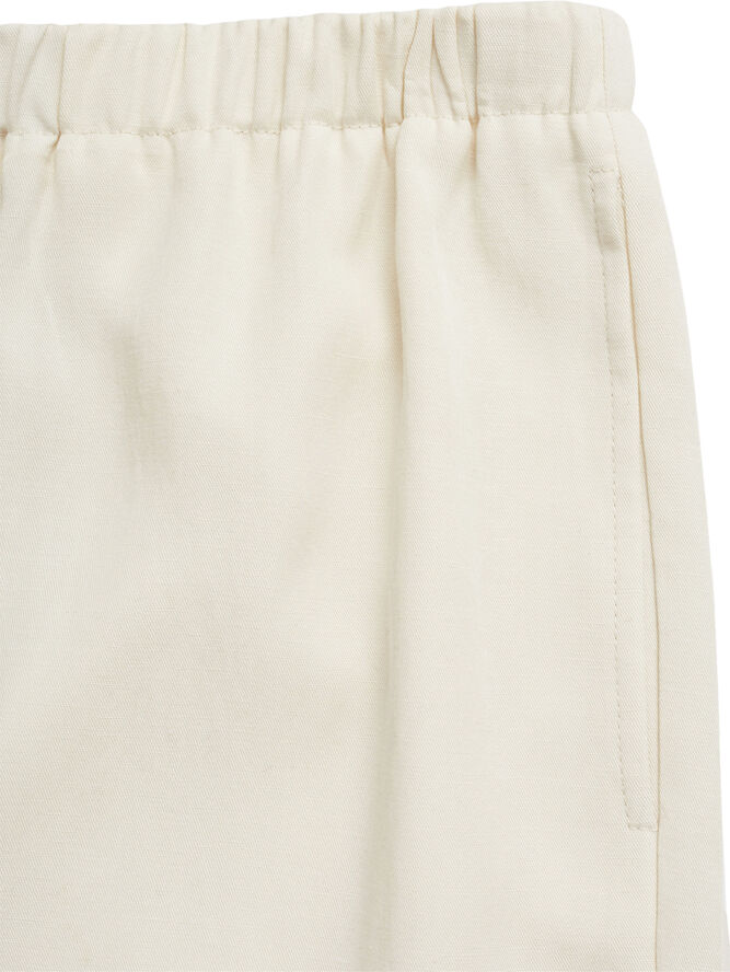 MANGO Wideleg lyocell trousers Light beige