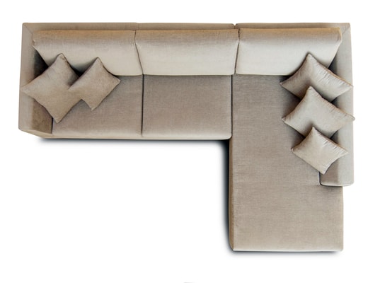 CITY - Canapé tissu Monaco méridienne droite tissu beige