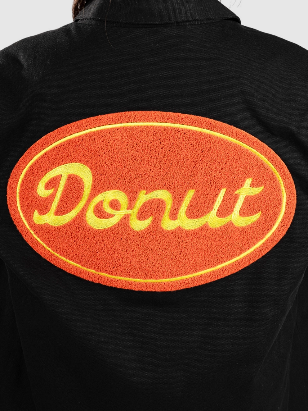 Donut Oval Script Chore Jacket black
