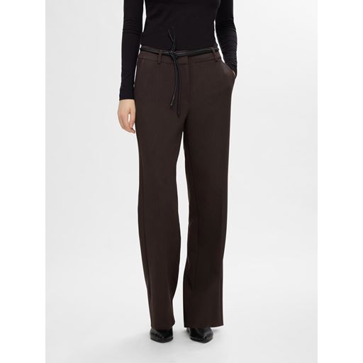 Selected Femme Rita Wide Bukser, Coffee Bean, 40