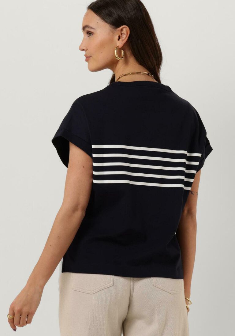 TOMMY HILFIGER donkerblauwe tommy hilfiger t-shirt tlx stripe emb c-nk ss