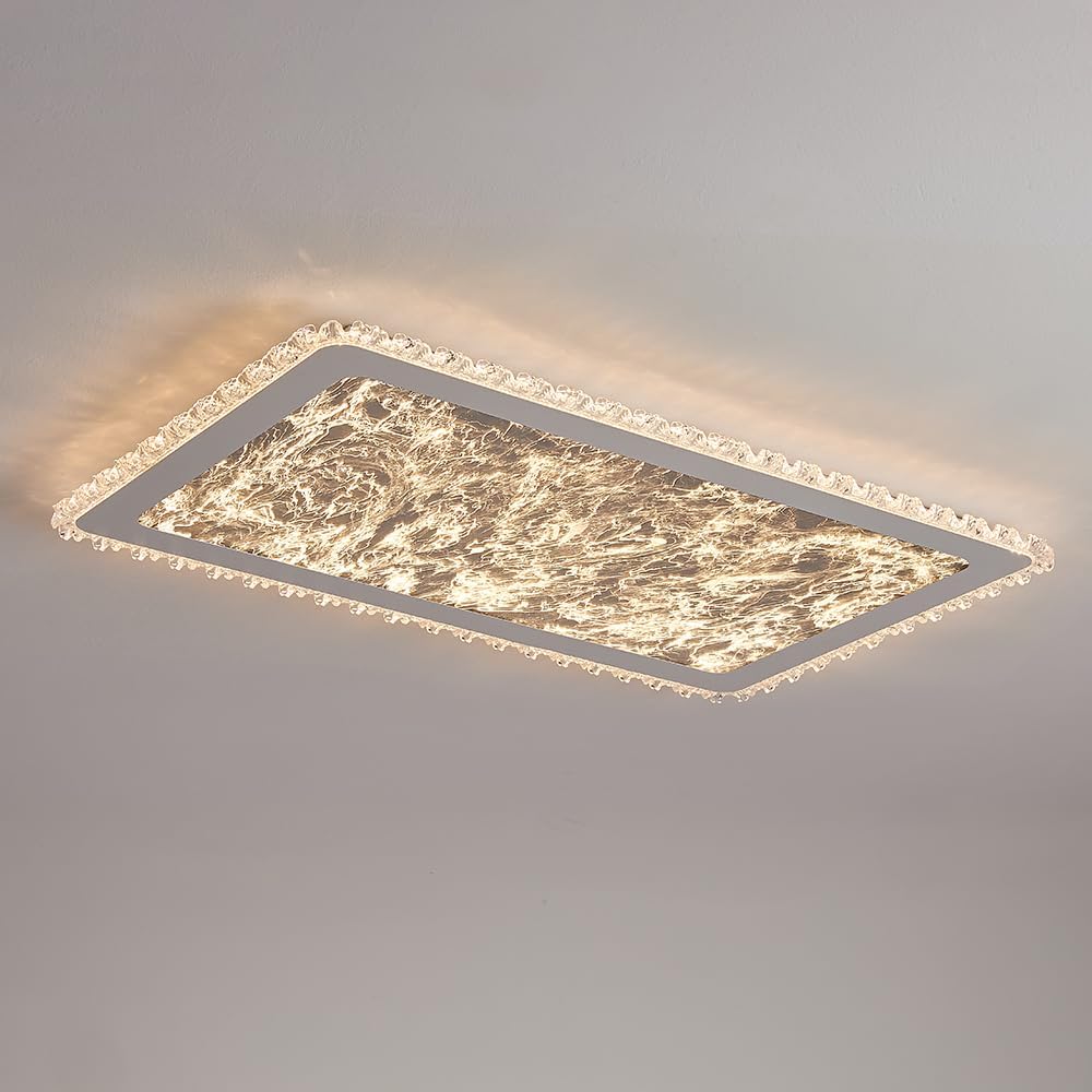 LED Deckenleuchte dimmbar mit Fernbedienung, stufenlos 3000–7000 K, energiesparend & langlebig, modernes Design in Schwarz oder Weiß, ideal für Wohnzimmer, Schlafzimmer & Küche (253-CFX-WH)
