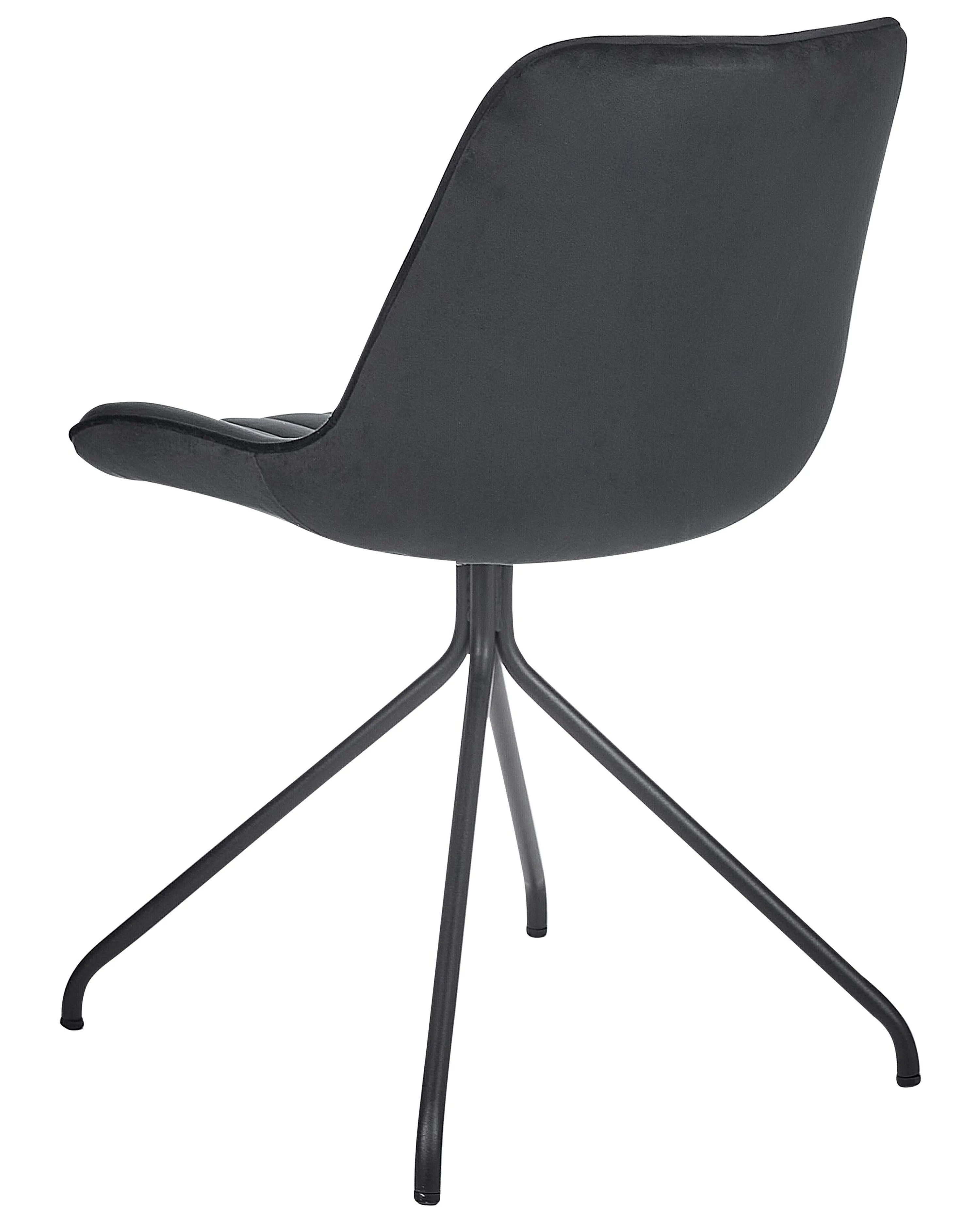 Set van 2 eetkamerstoelen NAVASOTA Fluweel Zwart