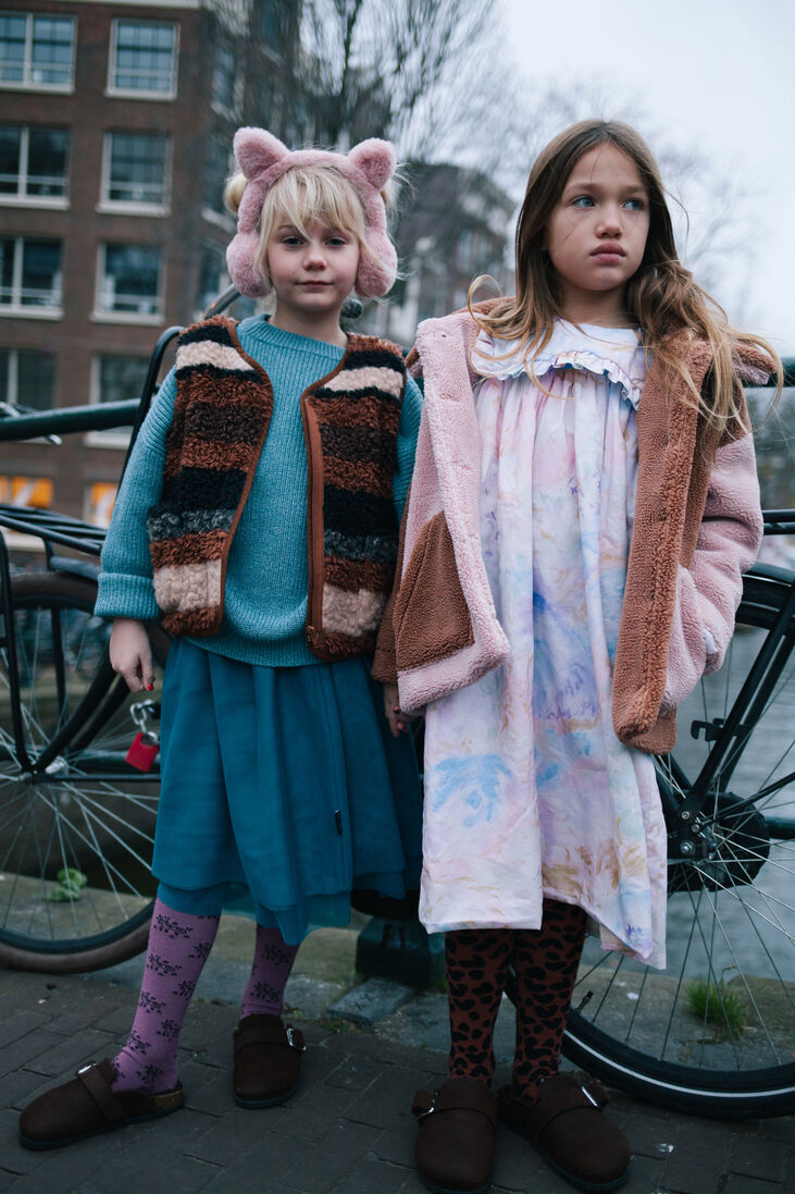 DAILY BRAT blauwe daily brat pliss&eacute; rok prancing tulle skirt azul