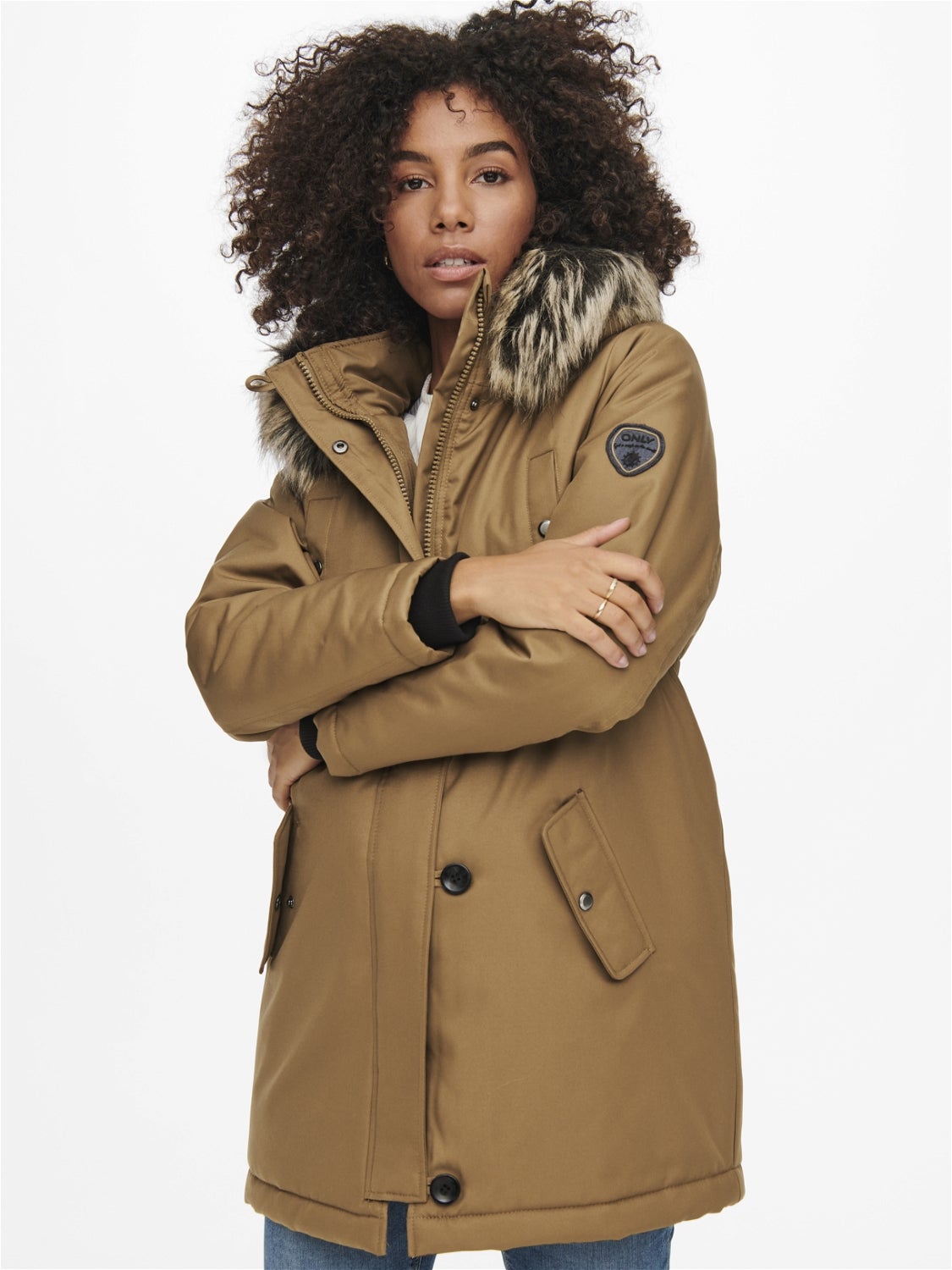 OLMIRIS Langer Parka Toasted Coconut