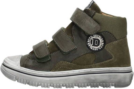 Develab 44307 Lage sneakers Leren Sneaker Jongens Kids Groen