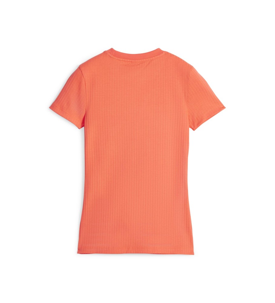 Camiseta Puma Classics Fitted Ribbed Laranja