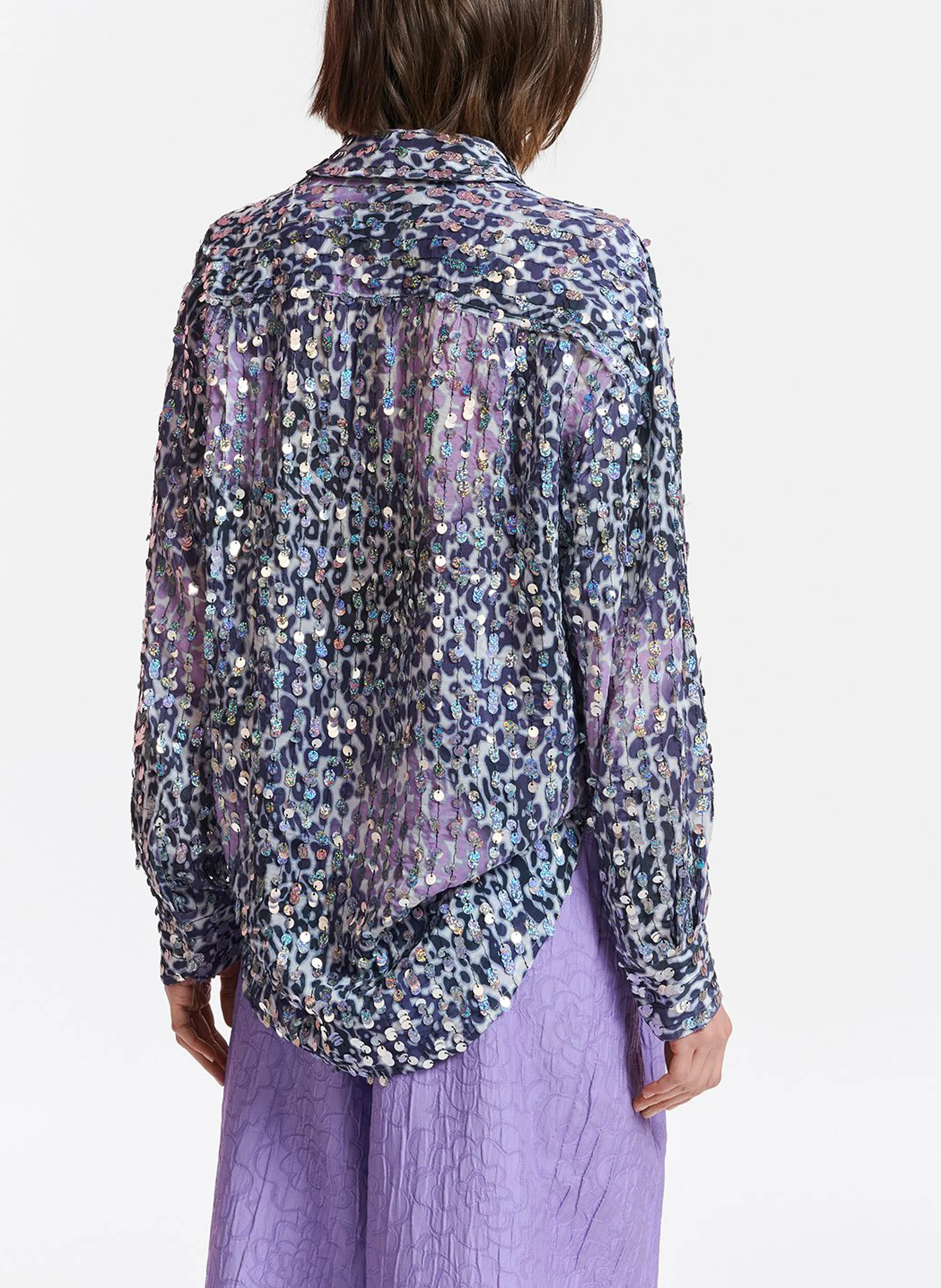 GUNSHOT - Chemise oversize imprimée| Violet