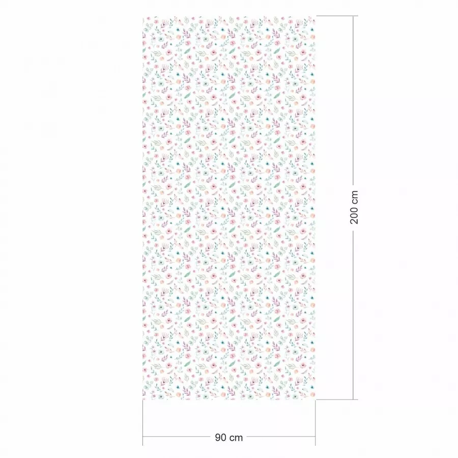 Nikima Klebefolie KF-11 selbstklebende Folie – Blumen pastell Klebefolie bunt