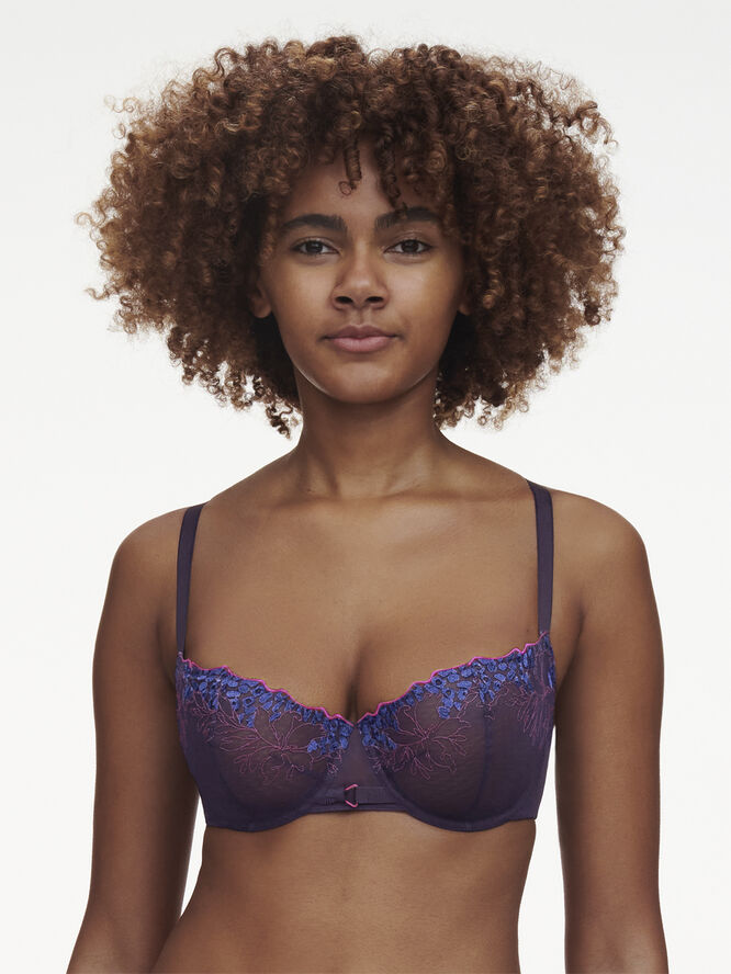 Chantelle Pulp Spice Half Cup Bra Midnight blue multico
