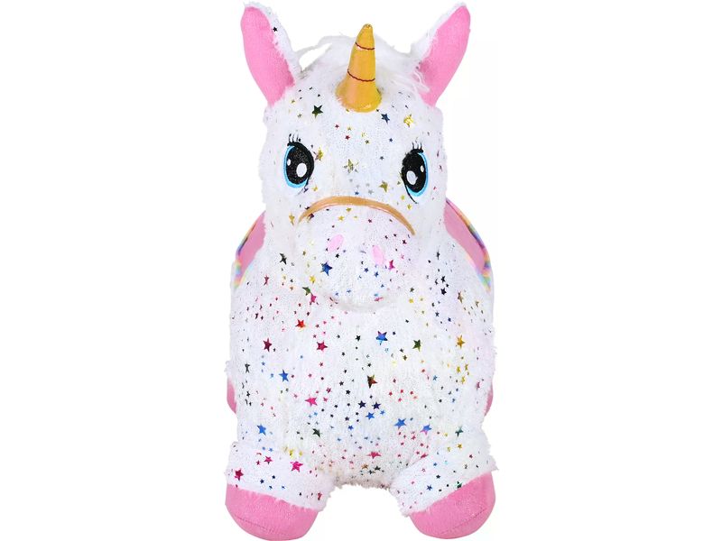 Knorrtoys Hüpftier Einhorn bunt inklusive Luftpumpe Aufblasbares Hüpfspielzeug