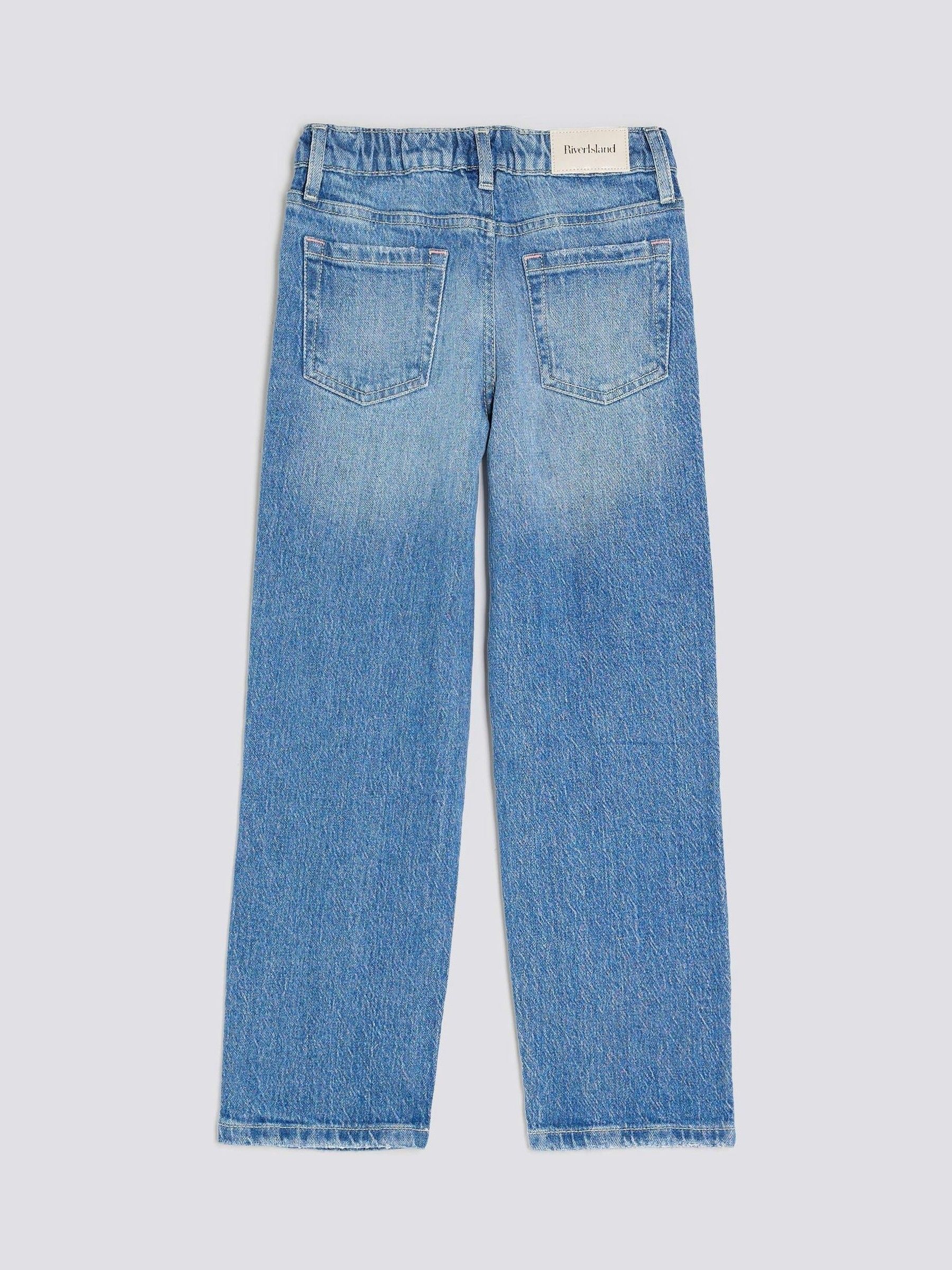 River Island Ripped Straight Jeans