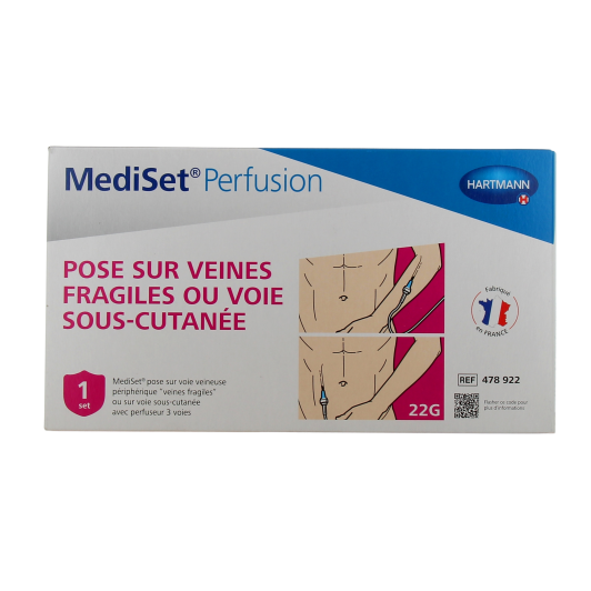 Mediset Perfusion pose veines fragiles ou voie sous cutanée