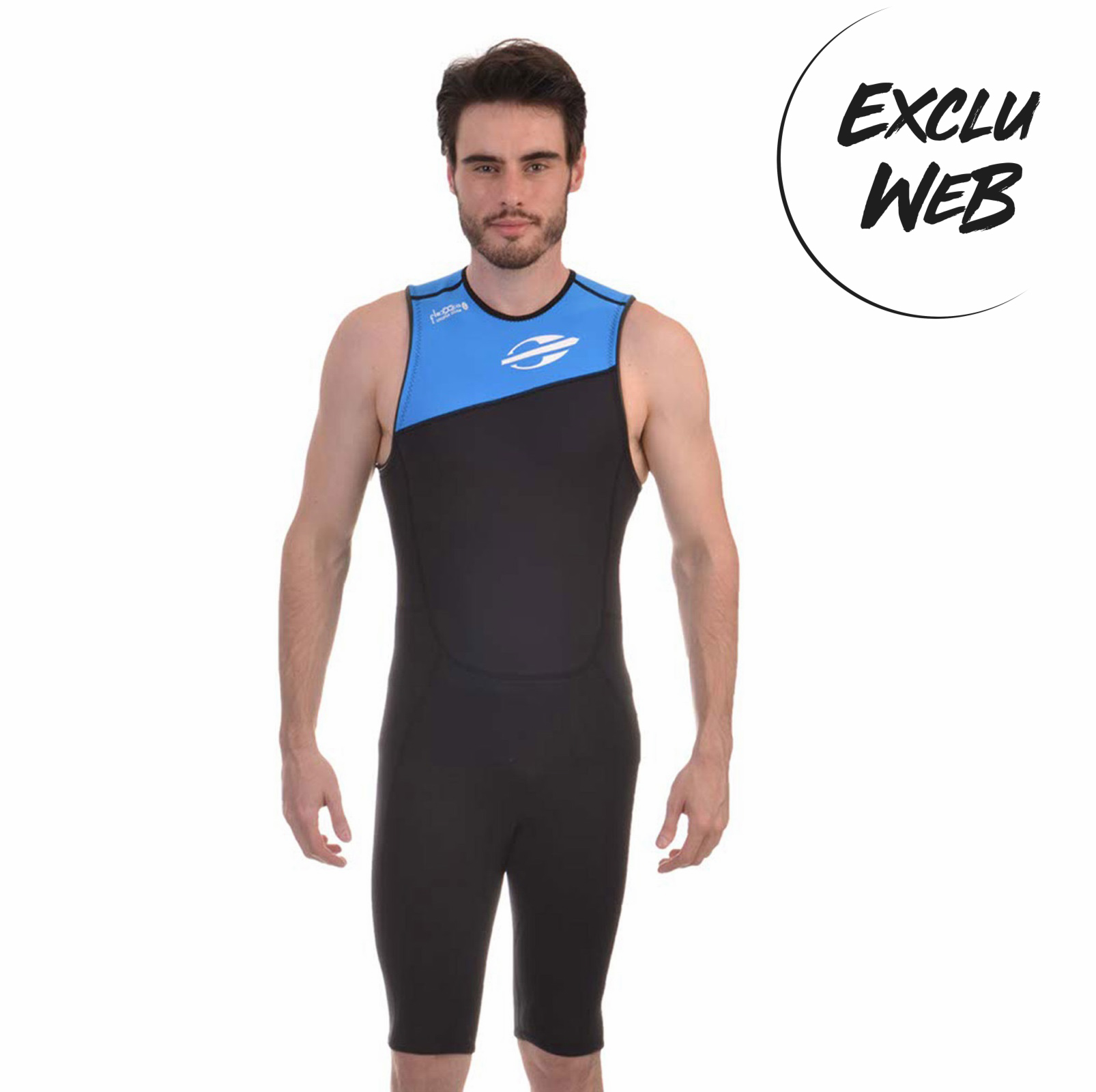 Mormaii Short John FLEXXA 1.5 mm Free ZIP Black / Blue