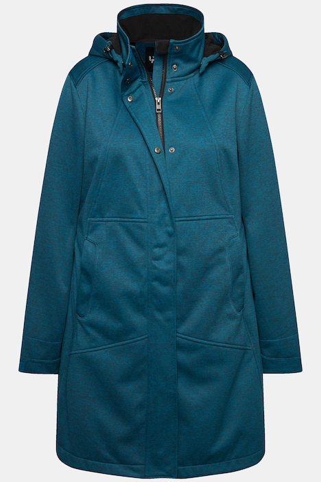 HYPRAR Softshelljacke, wasserabweisend, 2-Wege-Reißverschluss Kapuze