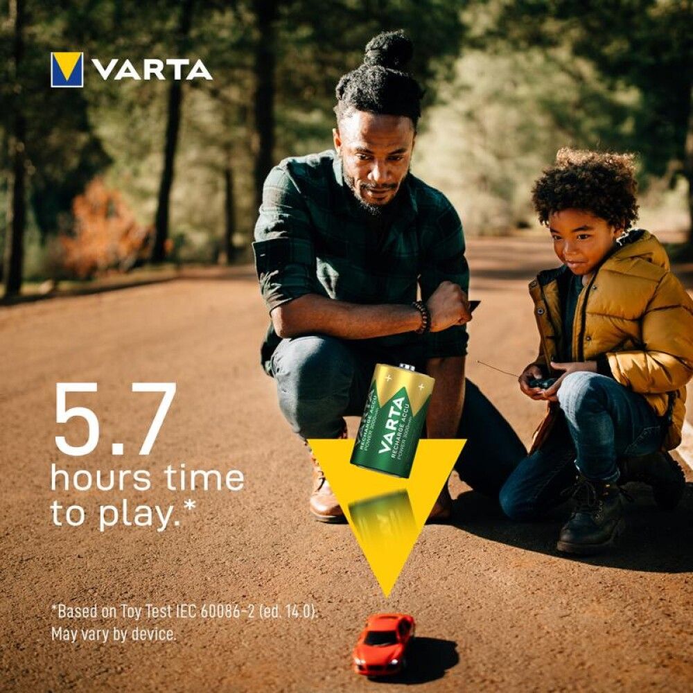 BATTERI VARTA D HR20 GJENOPPLADBARE 1,2V 3000 MAH
