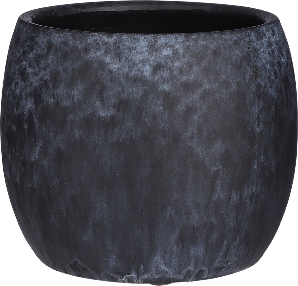 Mica Decorations bloempot Lester zwart D 16 H 14 cm