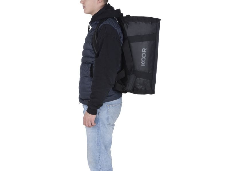 KOOR Duffle Bag Sooma 50 l, Schwarz Wasserabweisende Reisetasche