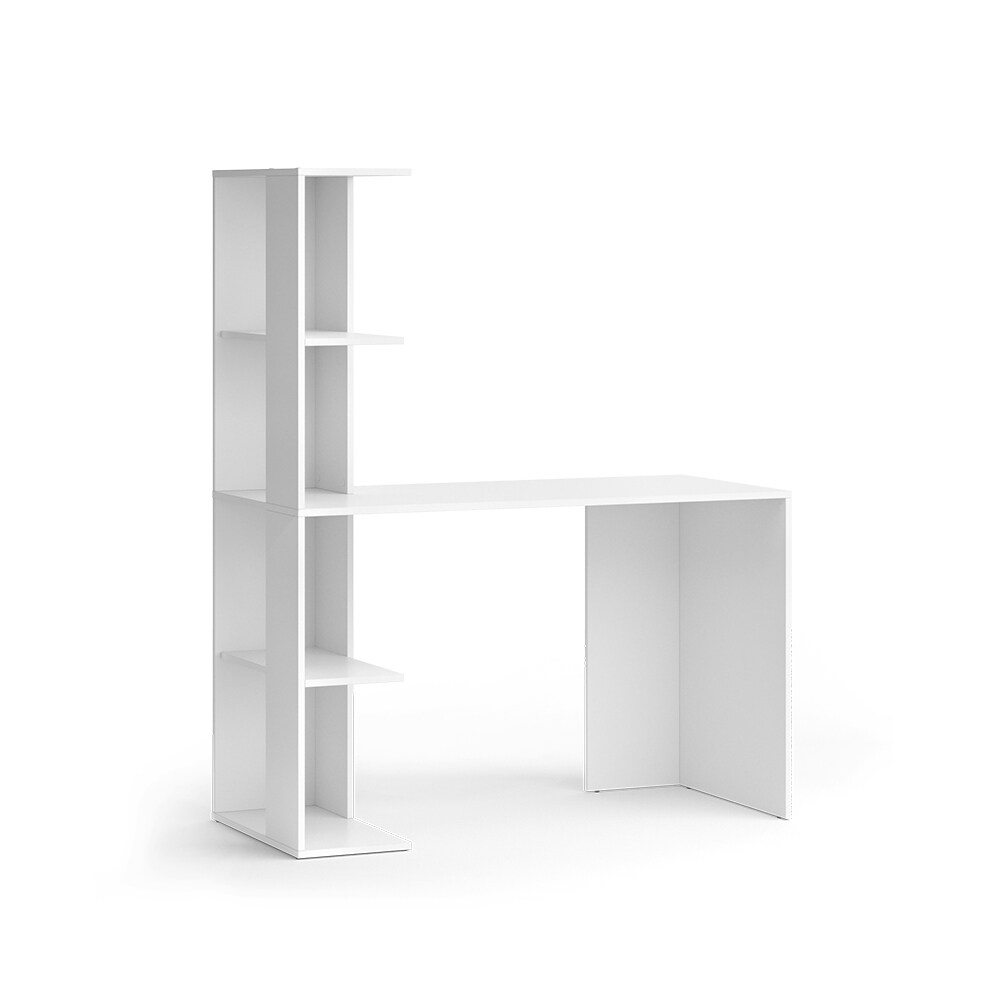 Vicco Schreibtisch Tower Weiß 122 x 55 cm mit 4 Fächern