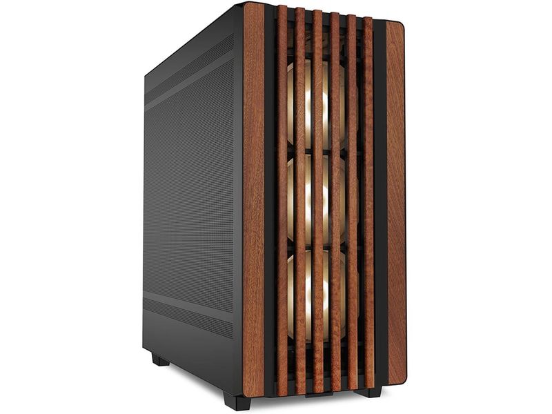 Sharkoon PC-Gehäuse Rebel C70M RGB Mid-Tower mit vier vorinstallierten 120-mm-PWM-Lüftern und adressierbarer RGB-Beleuchtung