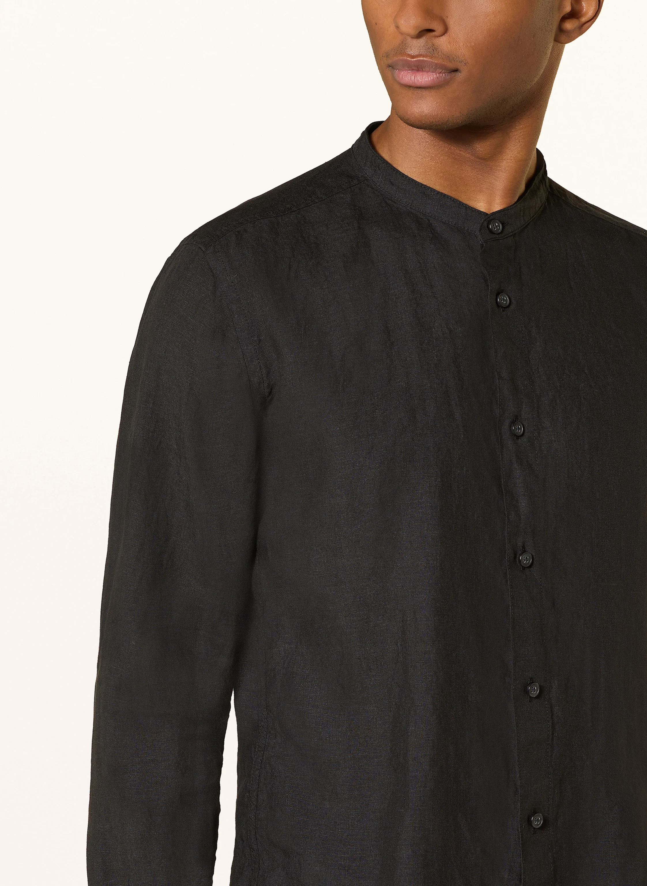 OLYMP Leinenhemd Casual regular fit mit Stehkragen