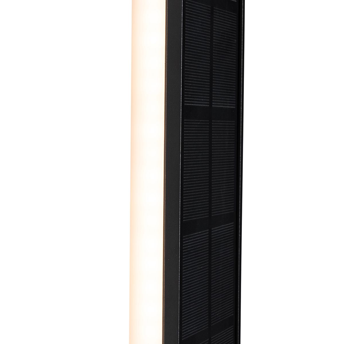 Buiten wandlamp zwart 60 cm incl. LED 4-staps dimbaar met solar - Serena