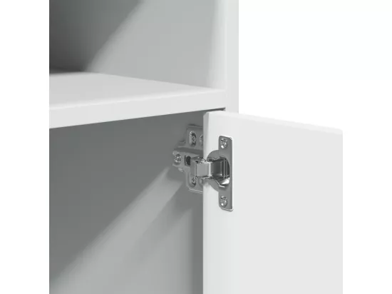 Armoire à roulettes blanc 60x48x81 cm bois d’ingénierie