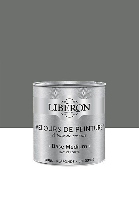 Peinture multisupport murs, plafonds et boiseries Velours de peinture gris coucou de rennes Libéron 0,5L