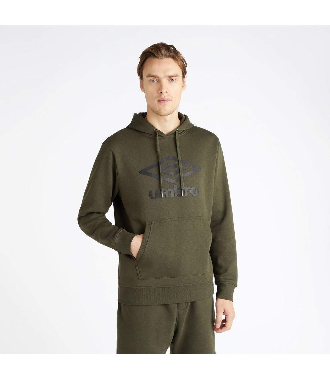 Umbro - Sweat à capuche CORE - Homme (Vert kaki foncé / Noir) - UTUO1806