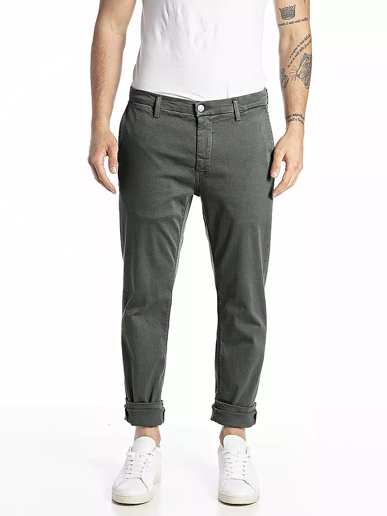 REPLAY Jeans Slim Fit ZEUMAR - Hyperflex dunkelgrün