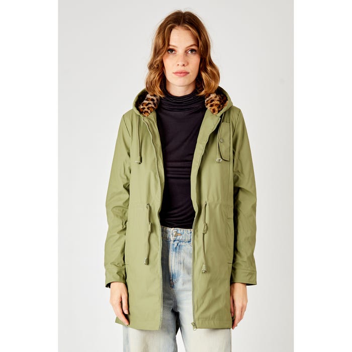 Veritas-Waterafstotende parka luipaard fake fur