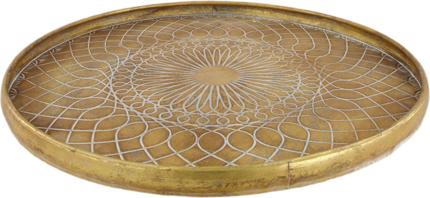 Dijk Natural Collections dienblad goud D 28 H 3 cm