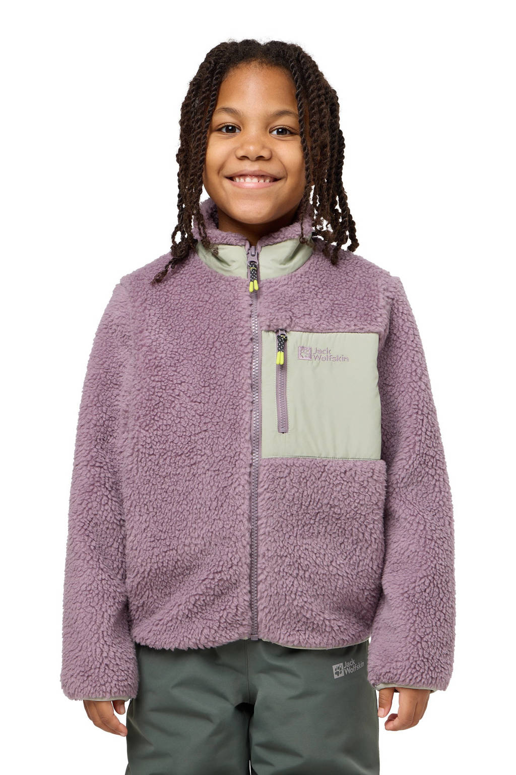 Jack Wolfskin fleece jack Ice Curl roze