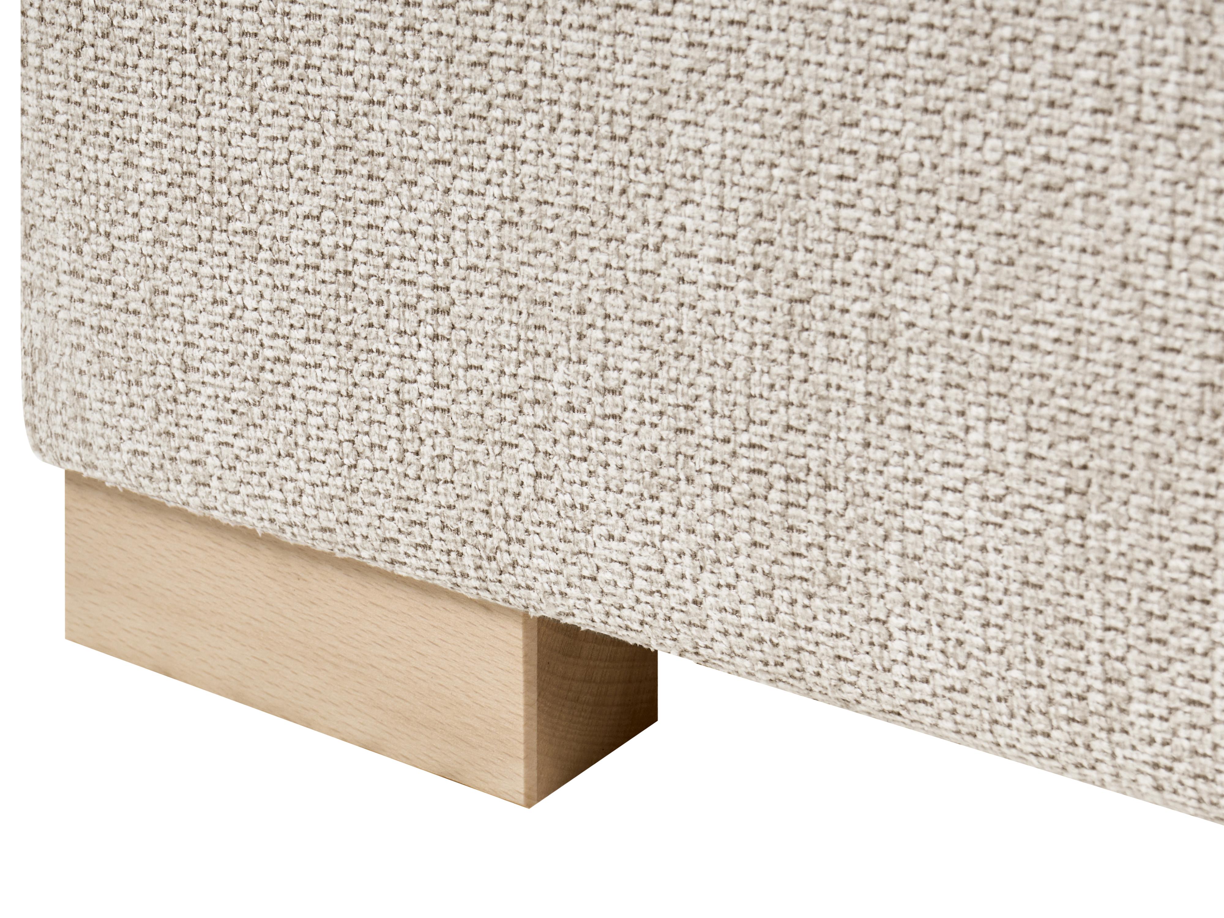 Boxspring met opbergruimte Stof MAJOR 180 x 200 cm Lichtbeige