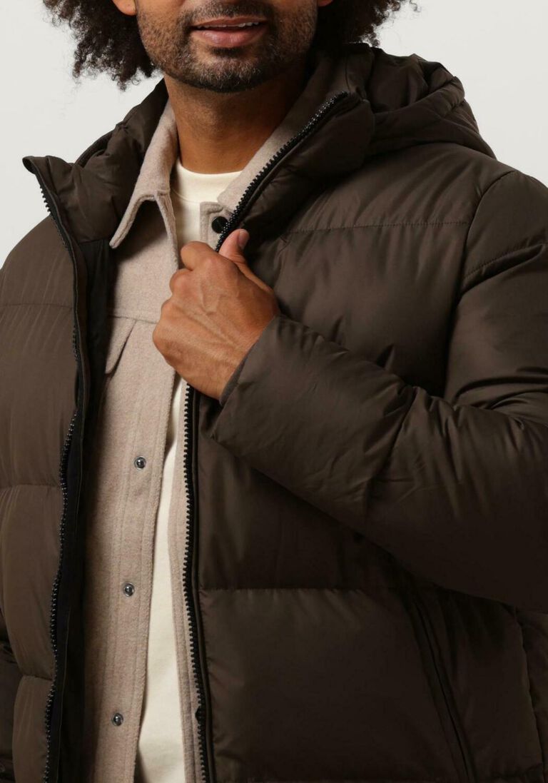 PUREWHITE bruine purewhite gewatteerde jas short padded jacket