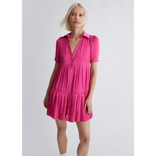 Liu Jo - Vestido camisero de raso Rosa
