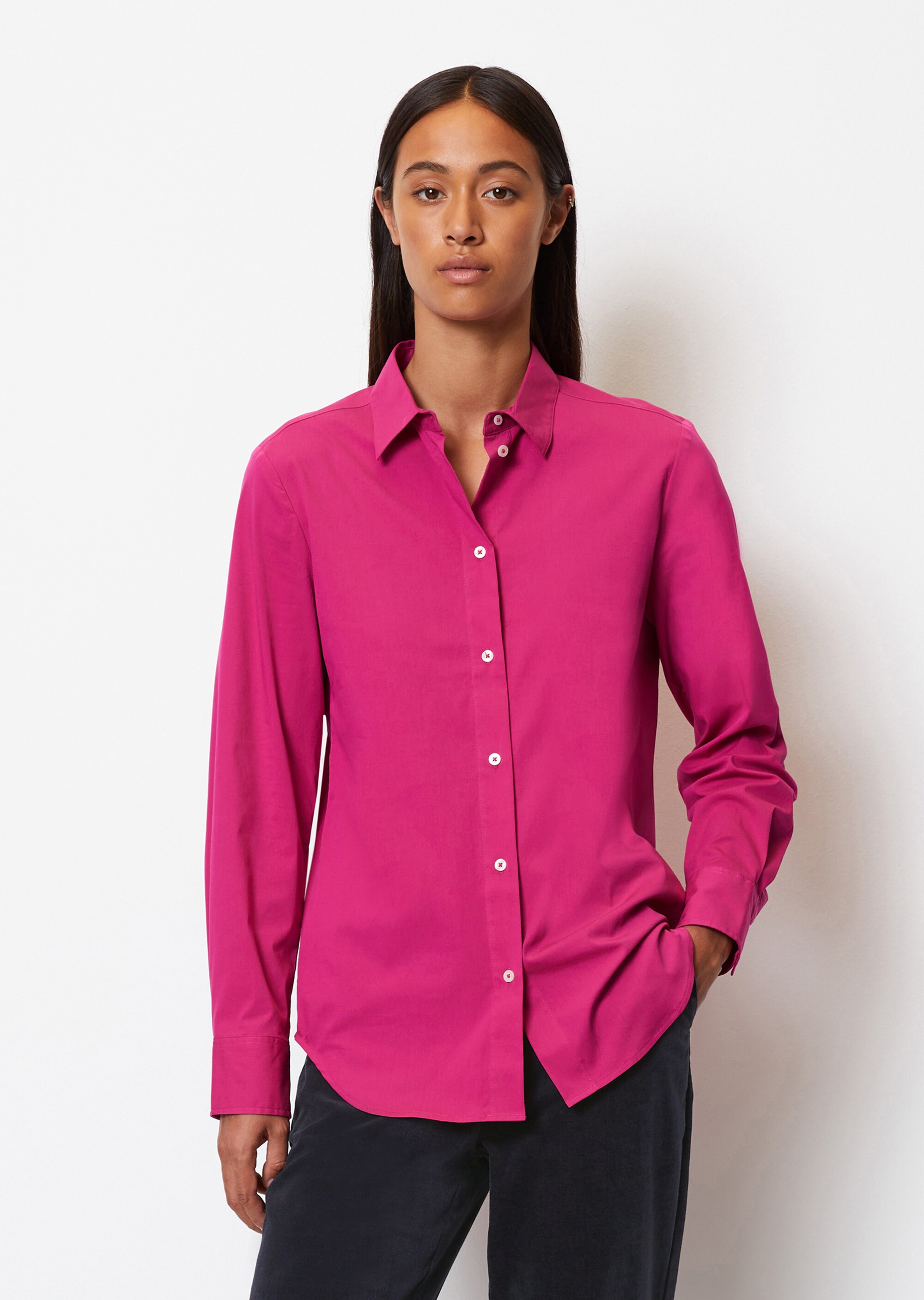 Bluse shapedaus Stretch-Popeline