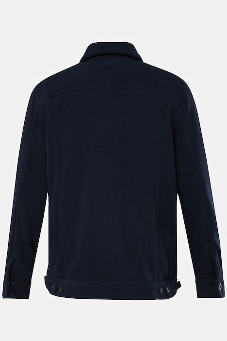 Fleecejacke, Truckerstyle, Knopfleiste, Brusttaschen, bis 8 XL
