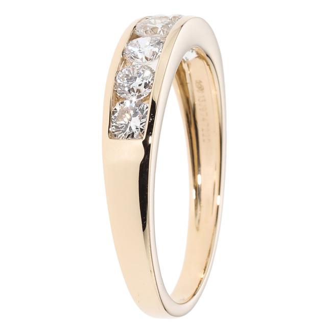 Rivière-Ring, 7 Brillanten, ges. 1,0 ct., Gold 585