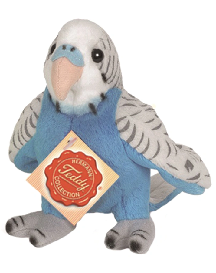 Kuscheltier WELLENSITTICH (13cm) in blau