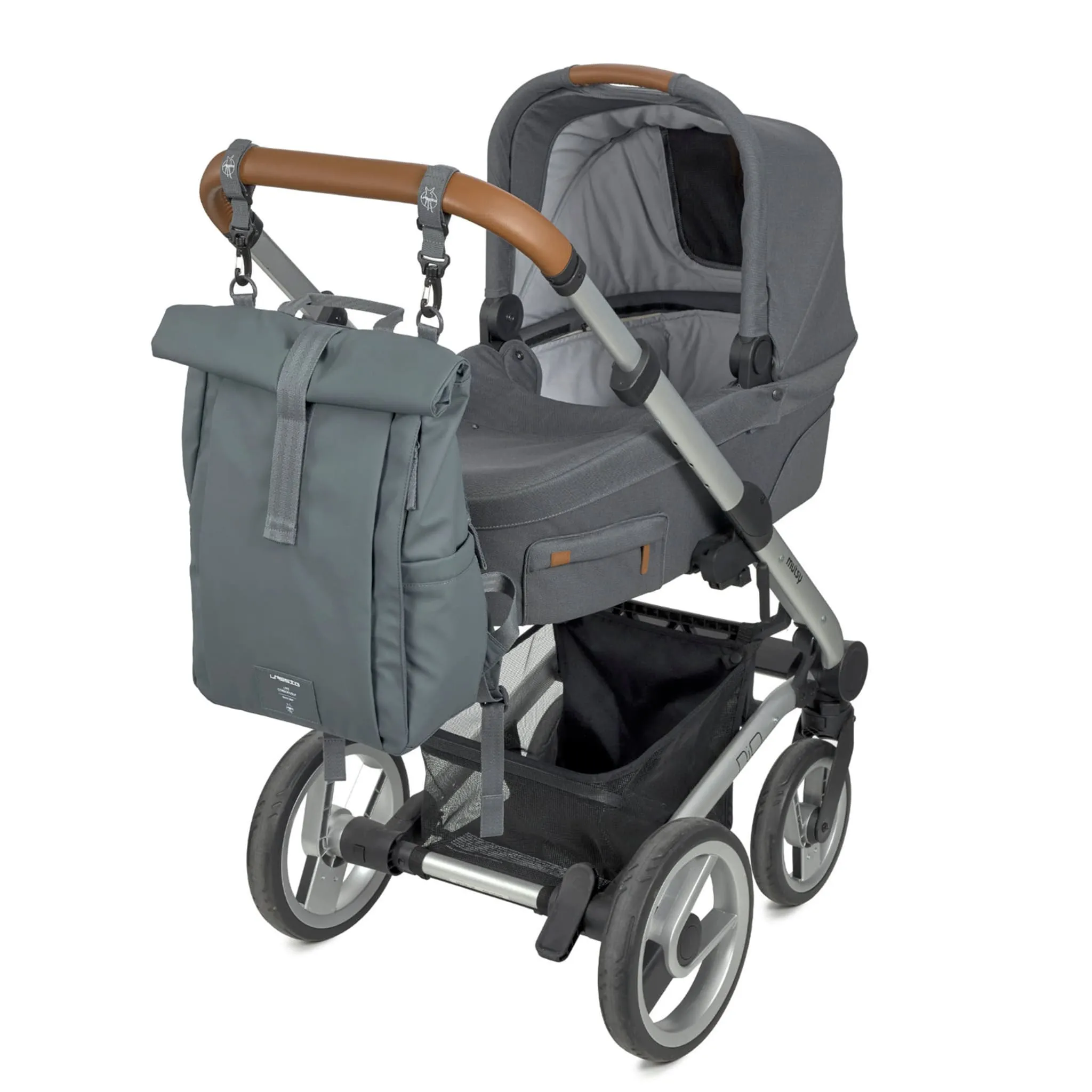 Lassig Sac à Couches à Dos Rolltop - Anthracite