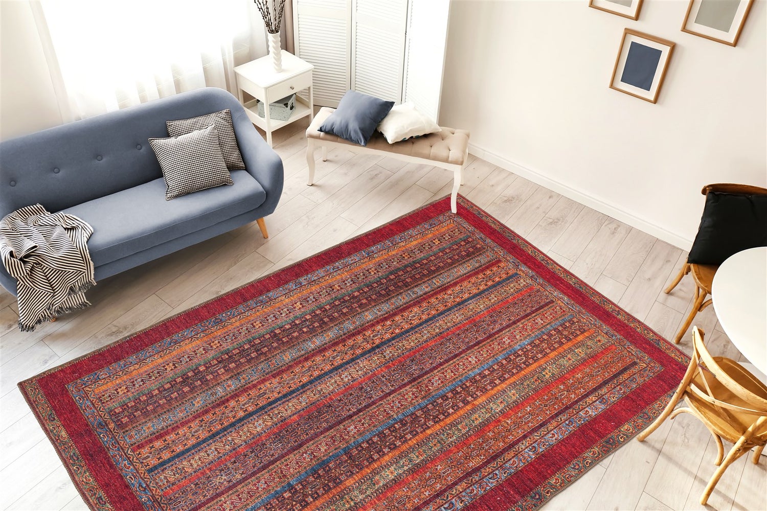 Platgeweven vloerkleed Celestial Multi / Rood Oosters, etnisch dessin 75 x 150 cm