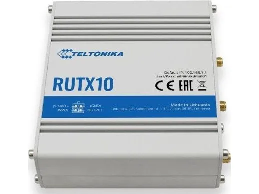 Teltonika RUTX10 - Trådløs router 4-port switch - 1GbE - Wi-Fi 5 - Dual Band - DIN monterbar på skinne