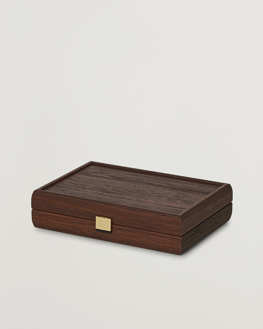 Manopoulos Wooden Domino Case Dark Brown